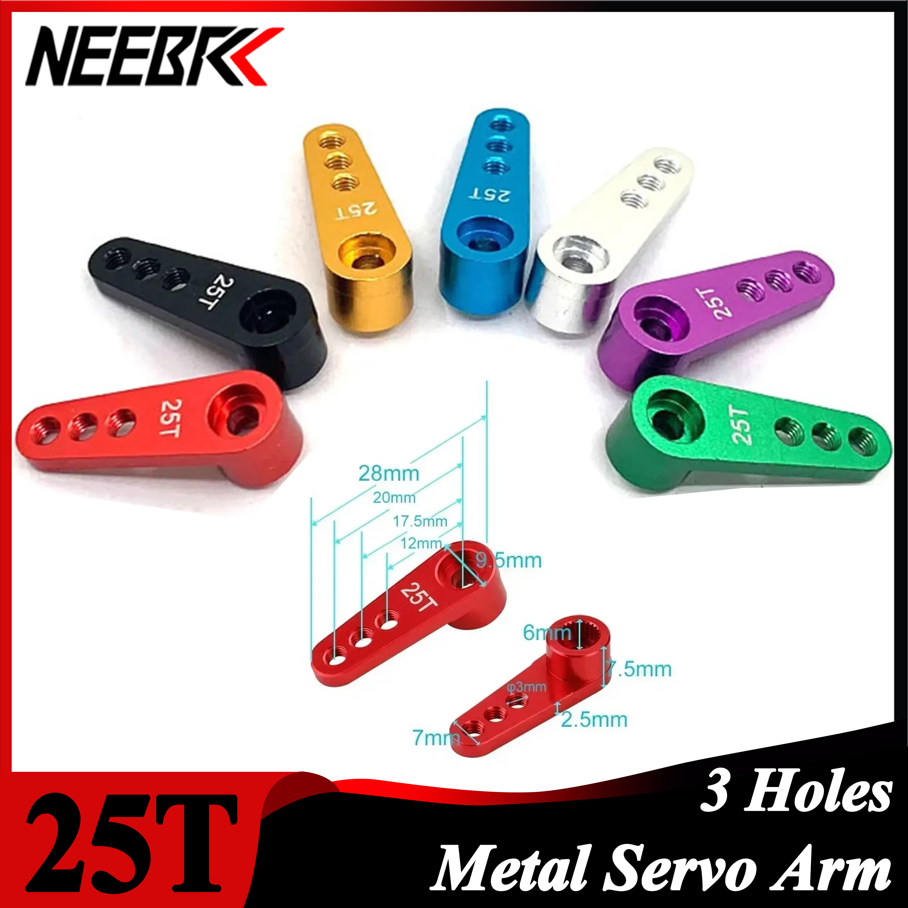 Rc Hobby Products - NEEBRC 25T Metal Servo Arm 3