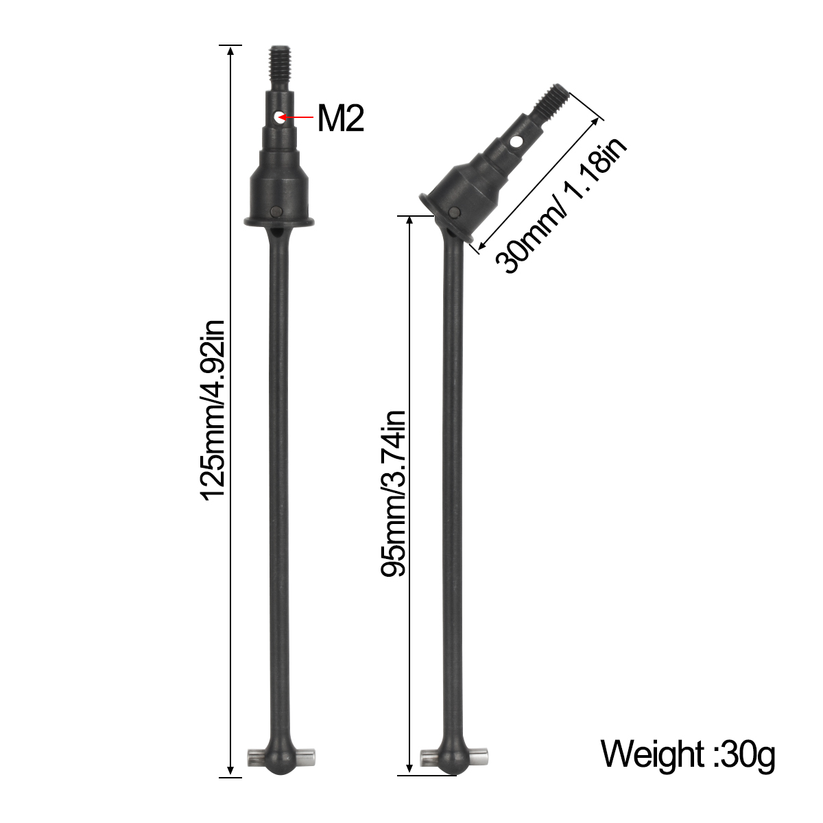 2Pcs Hard Steel Front Rear CVD - đánh giá và giá Rc Hobby Products