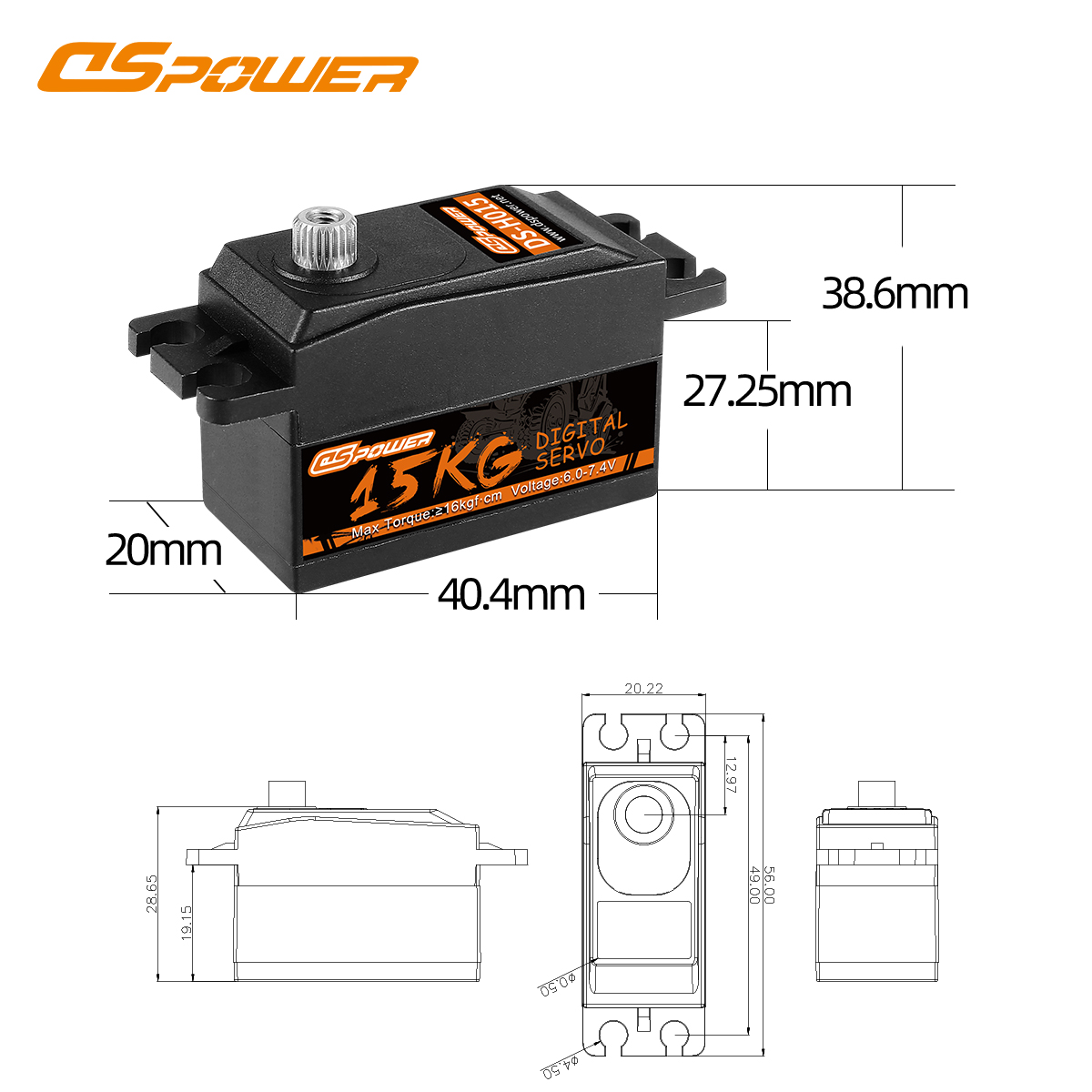 DSpower 15KG Large Torque Meta - đánh giá và giá Rc Hobby Room