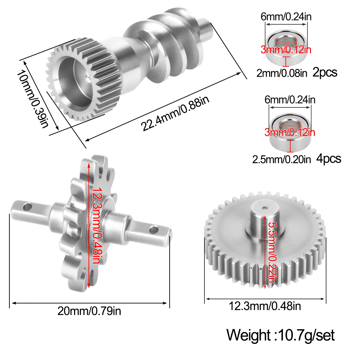 Stainless Steel Gearbox Gear S - đánh giá và giá Rc Hobby Room