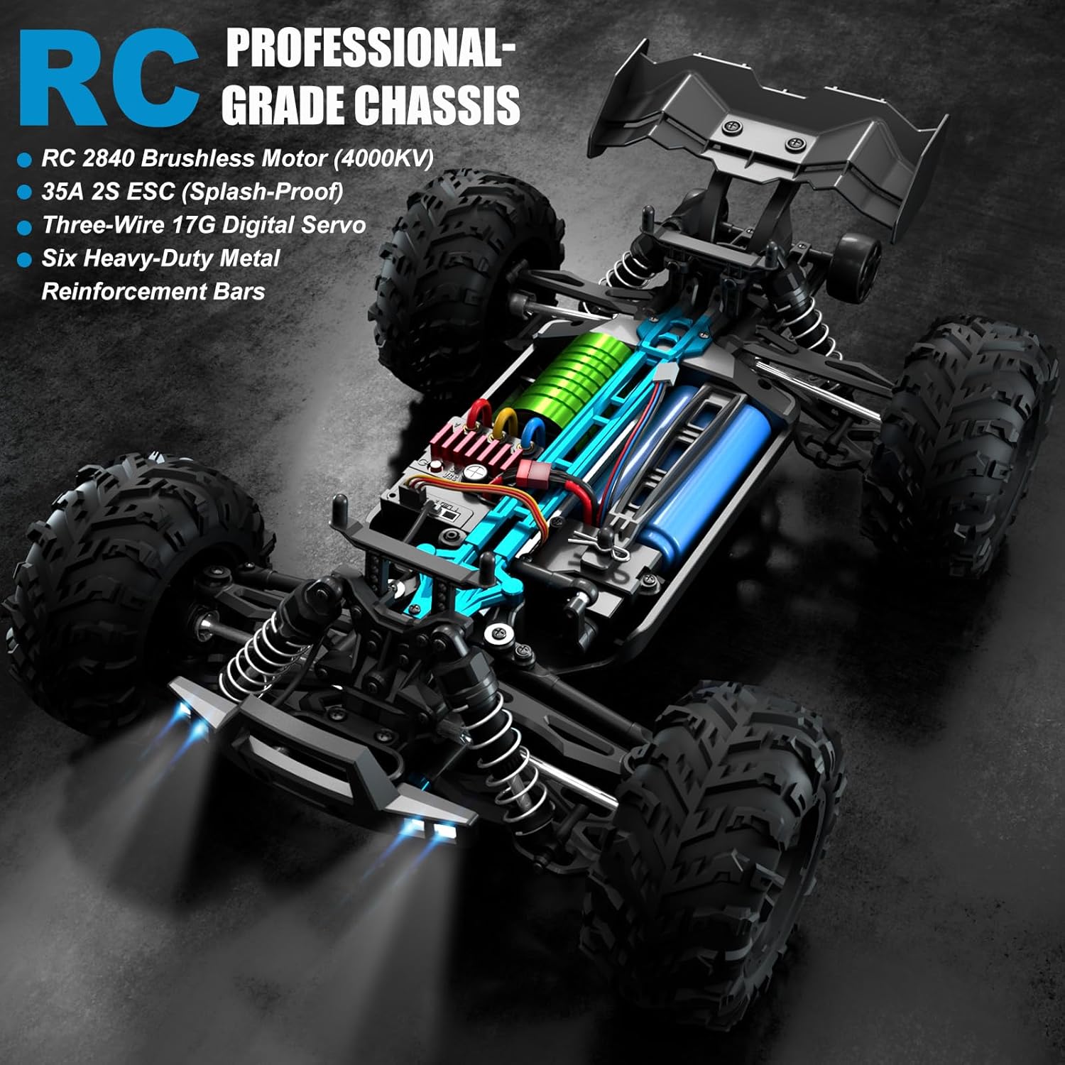 Hobby Grade 1:16 Scale Brushle - đánh giá và giá Rc Hobby Grade Monster Truck
