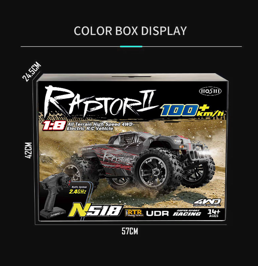 MSHOSHI N518 1/8 Brushless RC  - đánh giá và giá Rc Hobby Grade Monster Truck